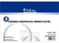 Nyomtatvány, menetlevél, személygépkocsi, 100 lap, A5, fekvő, VICTORIA PAPER, 